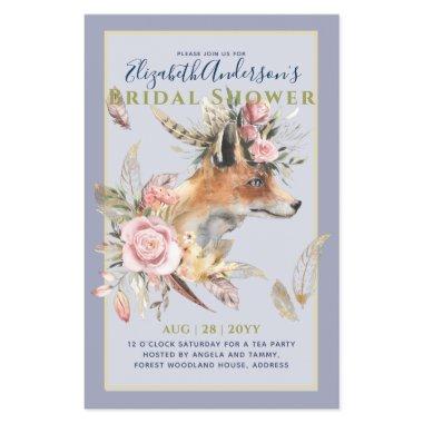Boho FOX  Woodland Feathers Floral Flyer
