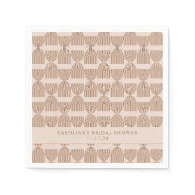 Boho Geometric Terracotta Custom  Napkins