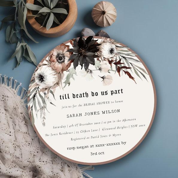 Boho Gothic Rust Black Botanical
