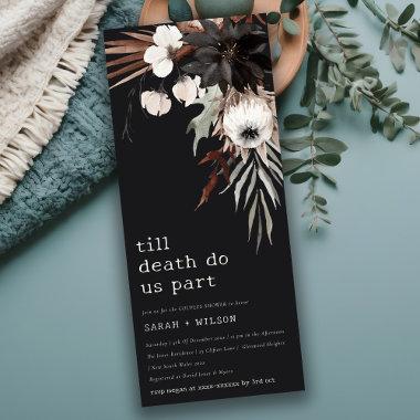 Boho Gothic Rust Black Botanical Couples Shower