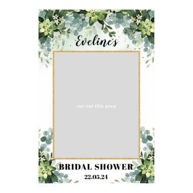 Boho greenery succulent  photo prop poster