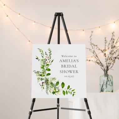 Boho Greenery Watercolor  Welcome Foam Board