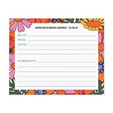 Boho Groovy Floral Shower Personalized Recipe