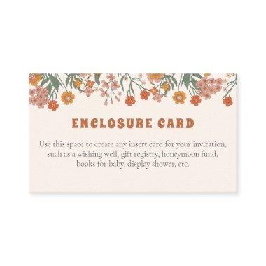 Boho Groovy Meadow Wildflower Custom Text Enclosure