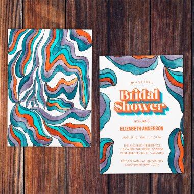 Boho Groovy Retro Bold Colorful Wavy