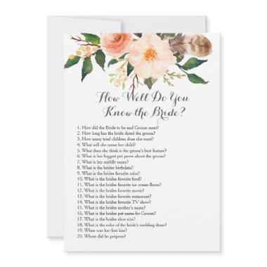 Boho How well do you know the bride?
