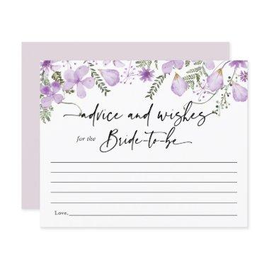 Boho Lavender Advice and Wishes for Bride