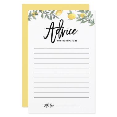 Boho Lemon Advice for the Bride Bridal Shower Invitations