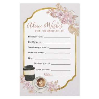 Boho Love is Brewing Bridal Shower Advice Card