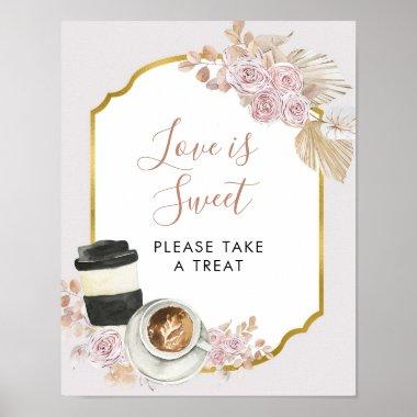 Boho Love is Brewing Bridal Shower Love is Sweet P Poster