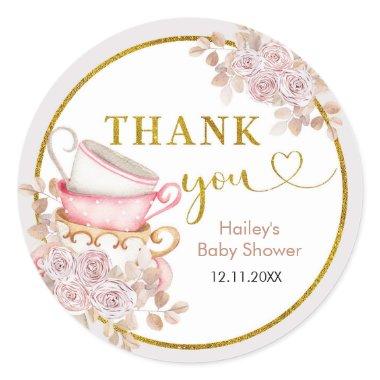 Boho Love is Brewing  Thank You Classic Round Sticker
