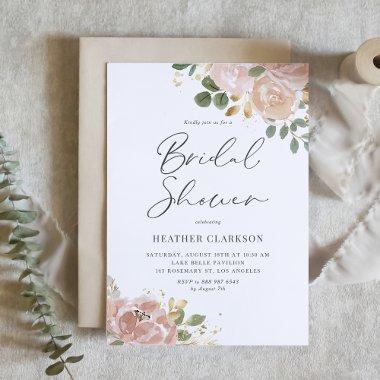 Boho Mauve Peach Flowers  QR Code