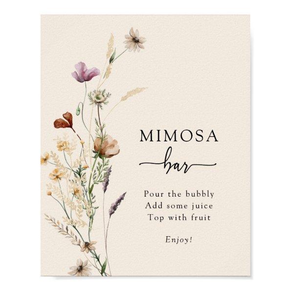 Boho Mimosa Bar Poster