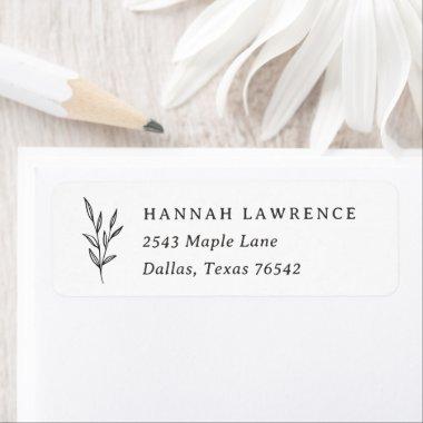 Boho Minimal  Return Address Label