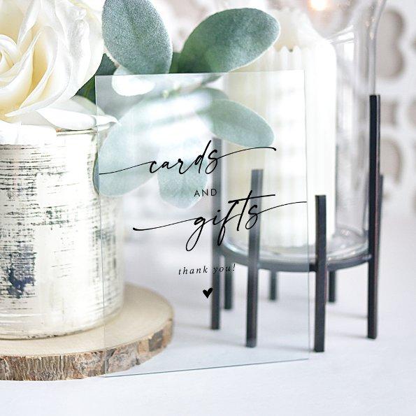 Boho Modern Clear Acrylic Wedding  and Gifts Acrylic Sign
