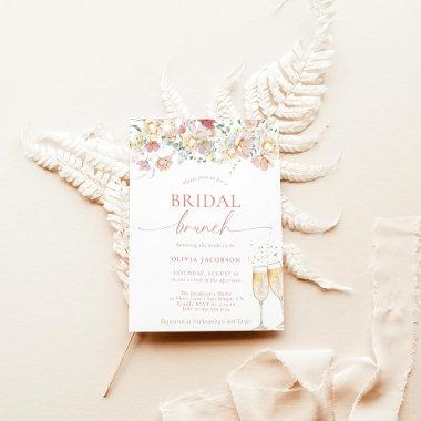 Boho Modern Floral Bridal Shower | Bridal Brunch I Invitations