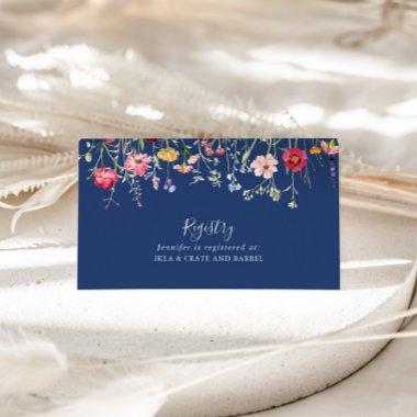Boho Multicolor Wildflower Wedding Gift Registry Enclosure