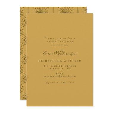 Boho Palm Leaf Botanical Yellow