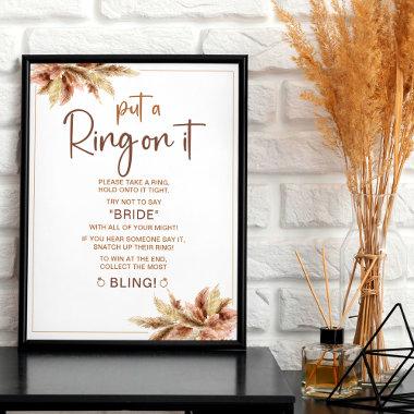 Boho Pampa Grass | Ring Game Bridal Shower Sign