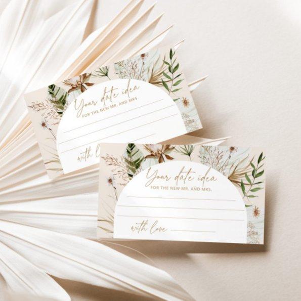 Boho pampas grass beach Date night ideas. Date jar Enclosure