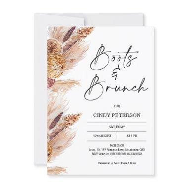 Boho Pampas Grass Boots Brunch