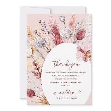 Boho Pampas Grass  Thank You