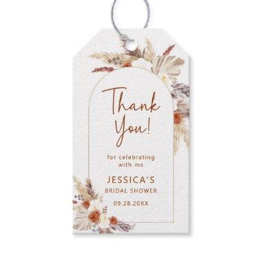 Boho Pampas Grass  Thank You Gift Tags