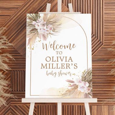 Boho Pampas Grass Desert Baby Shower Welcome Foam Board