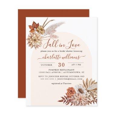 Boho Pampas Grass Fall Bridal Shower Invitations