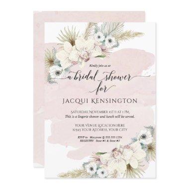 Boho Pampas Grass Orchid Blush Floral Wedding