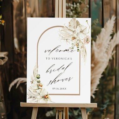 Boho Pampas Grass Orchid  Welcome Foam Board
