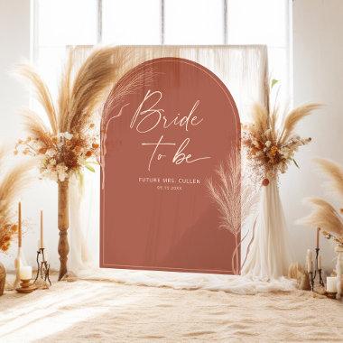 Boho Pampas Grass Terracotta Bridal Shower Tapestry