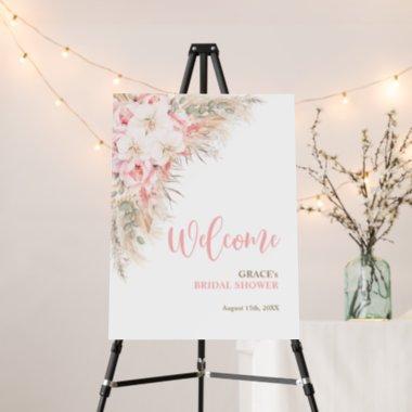 Boho Pampas Orchids Peonies Welcome Bridal Shower Foam Board