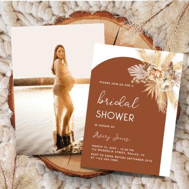 Boho Photo Arch Bridal Shower Invitations