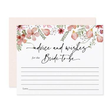 Boho Pink Advice and Wishes for Bride