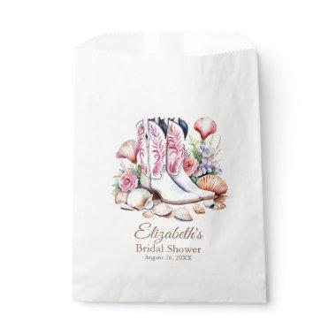 Boho Pink Coastal Cowgirl Boots  Favor Bag