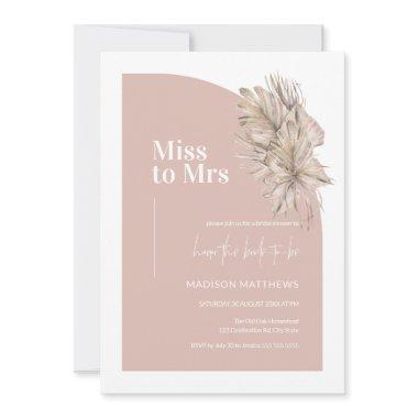 Boho Pink Minimal Arch Miss to Mrs