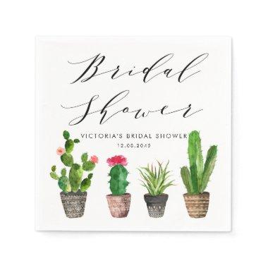 Boho Potted Succulents and Cactus  Napkins