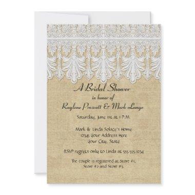 BOHO Printed Burlap n Lace gypsy Modern Mod Style