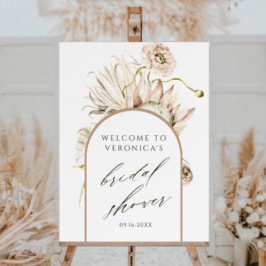 Boho Protea Pampas Grass Bridal Shower Welcome Foam Board