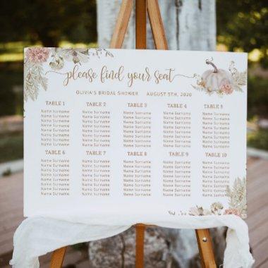 Boho pumpkin fall  seating chart