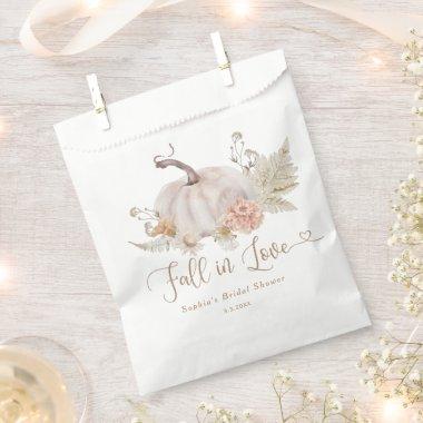 Boho pumpkin fall in love take a treat favor bag