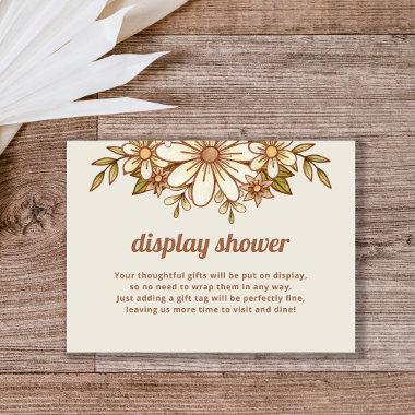 Boho Retro Flowers | Display Shower Unwrapped Gift Enclosure