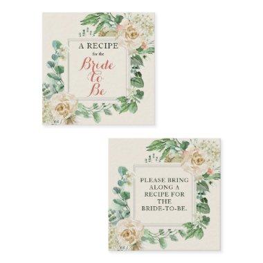 Boho Rose Floral  Recipe Request Enclosure
