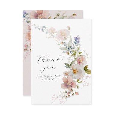 Boho Rustic Meadow Wildflower  Thank You