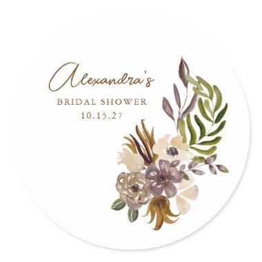 Boho Rustic Nature Botanical Custom  Classic Round Sticker