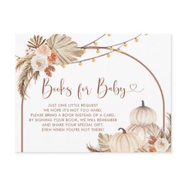 Boho Rustic Pumpkin Fall in Love Books for Baby Invitation PostInvitations