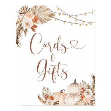 Boho Rustic Pumpkin Fall in Love  & Gifts Poster