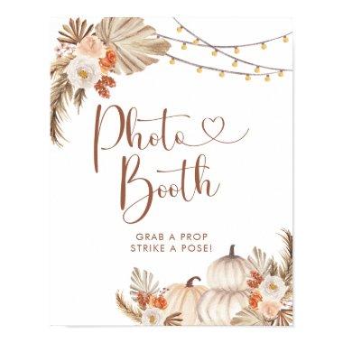 Boho Rustic Pumpkin Fall in Love Photo Booth Sign