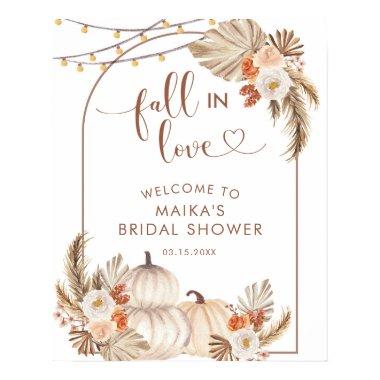 Boho Rustic Pumpkin Fall in Love Welcome Sign